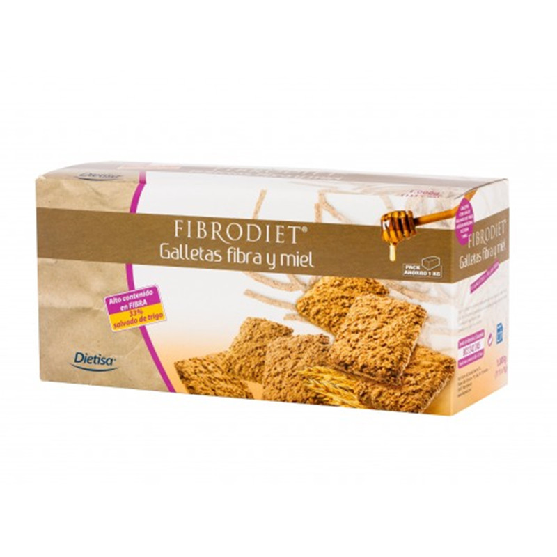 FIBRODIET GALLETAS FIBRA Y MIEL 1Kg. DIETISA