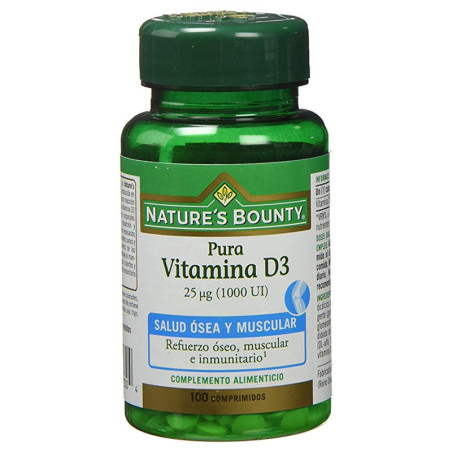 VITAMINA D3 25µg. (1.000UI) 100 COMPRIMIDOS NATURES BOUNTY