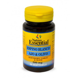 ESPINO BLANCO, AJO Y OLIVO 500Mg. 50 PERLAS NATURE ESSENTIAL