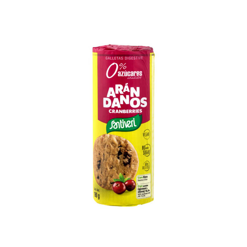 GALLETAS DIGESTIVE ARANDANOS 190Gr. SANTIVERI