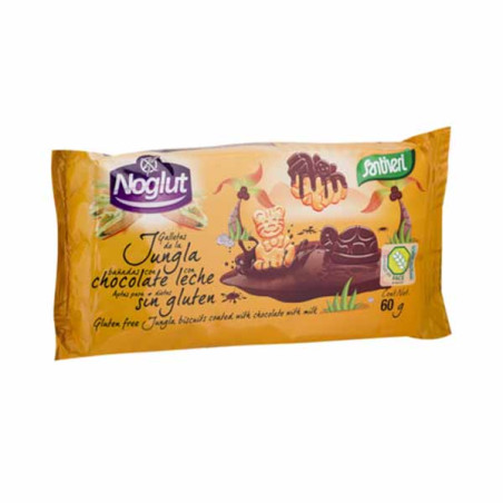 NOGLUT GALLETAS JUNGLA CHOCO-LECHE 60Gr. SANTIVERI