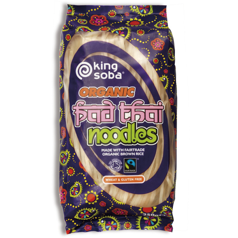 FIDEOS PAD THAI DE ARROZ INTEGRAL SIN GLUTEN BIO 250Gr. KING SOBA