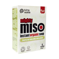 SOPA DE MISO CON TOFU Y JENGIBRE SIN GLUTEN BIO 6x60Gr. KING SOBA