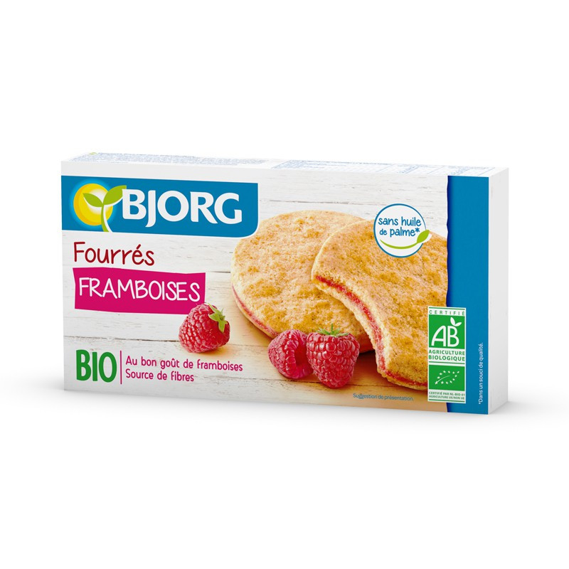 GALLETAS RELLENAS DE FRAMBUESA 175Gr. BJORG