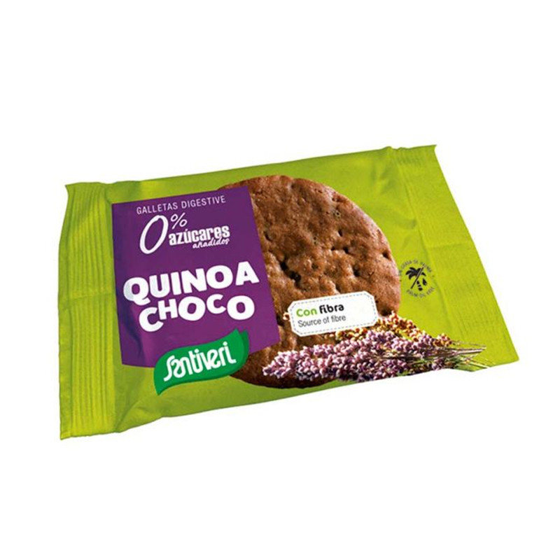 GALLETAS DIGESTIVE QUINOA CHOCO 27Gr. SANTIVERI