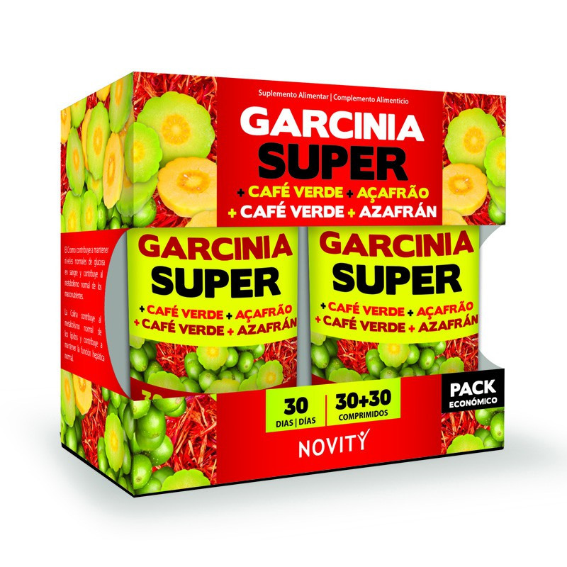 GARCINIA SUPER+CAFE+AZAFRAN 60 (30+30) COMPRIMIDOS NOVITY