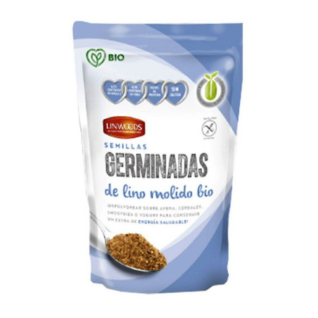 SEMILLAS GERMINADAS DE LINO MOLIDAS 200Gr. LINWOODS