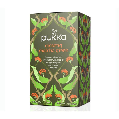 TE VERDE MATCHA GINSENG 20 FILTROS PUKKA