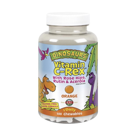 VITAMINA C REX 100 DINOSAURIOS MASTICABLES KAL