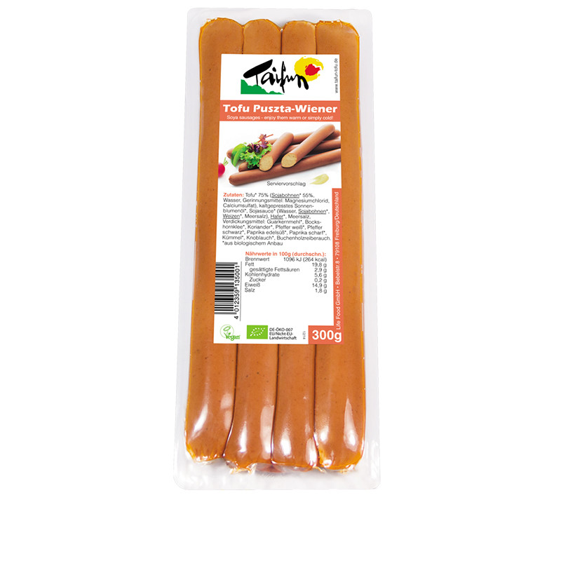 SALCHICHAS VIENESAS DE TOFU BIO 300Gr. TAIFUN