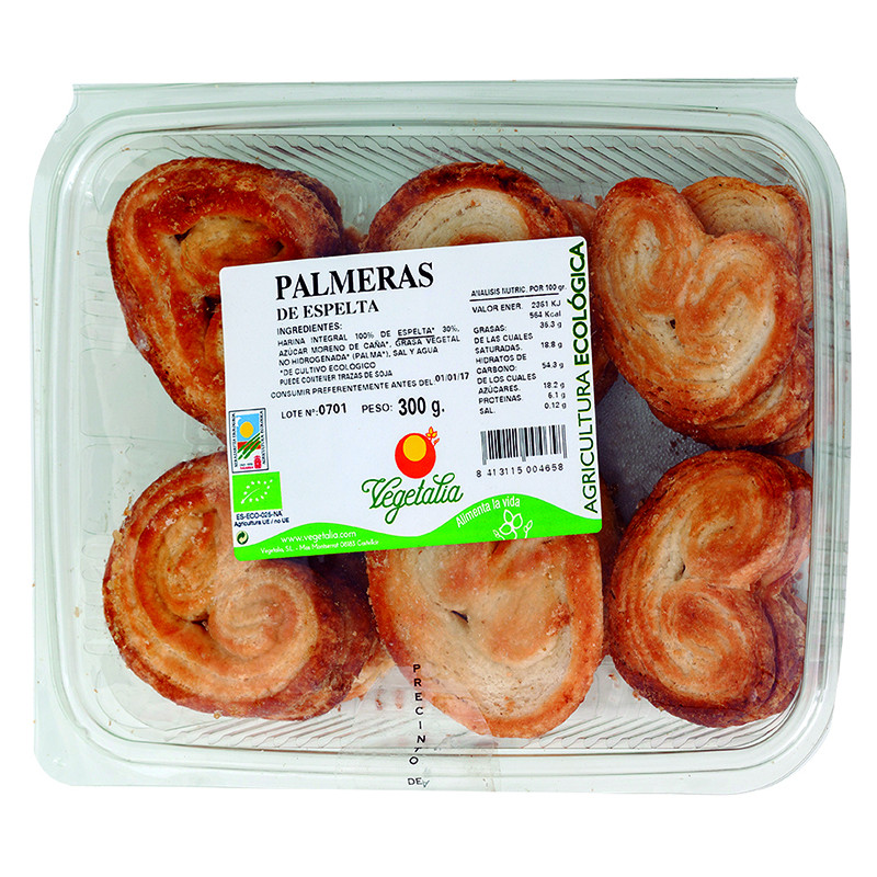 BIO PALMERAS DE ESPELTA 300Gr. VEGETALIA