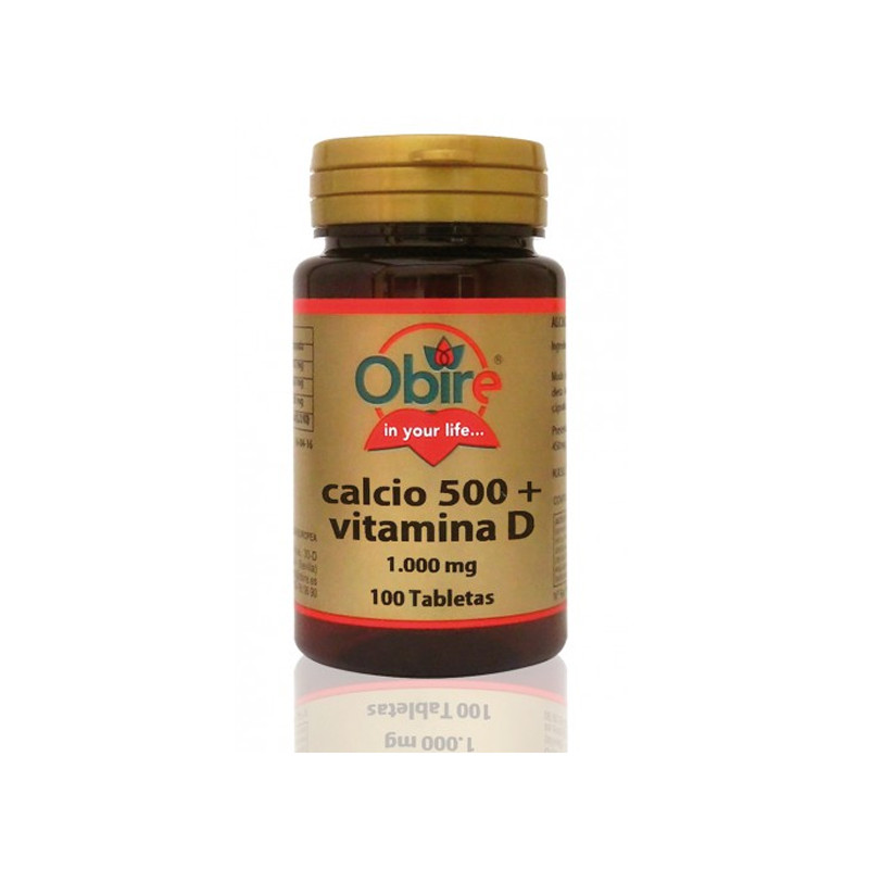 CALCIO 500 + VITAMINA D 100 COMPRIMIDOS OBIRE