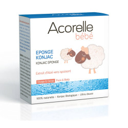 ESPONJA KONJAC BEBE NATURAL ACORELLE