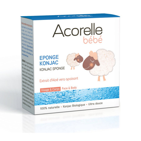 ESPONJA KONJAC BEBE NATURAL ACORELLE