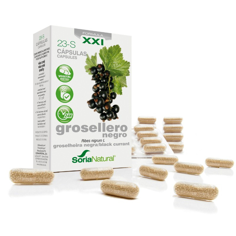 23-S GROSELLERO NEGRO FORMULA XXI 30 CAPSULAS SORIA NATURAL