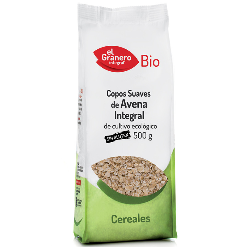 COPOS SUAVES DE AVENA INTEGRAL SIN GLUTEN BIO 500Gr. GRANERO