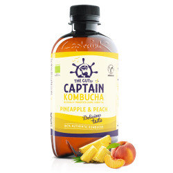 PINEAPLE PEACH SPLASH 400Ml. CAPTAIN KOMBUCHA