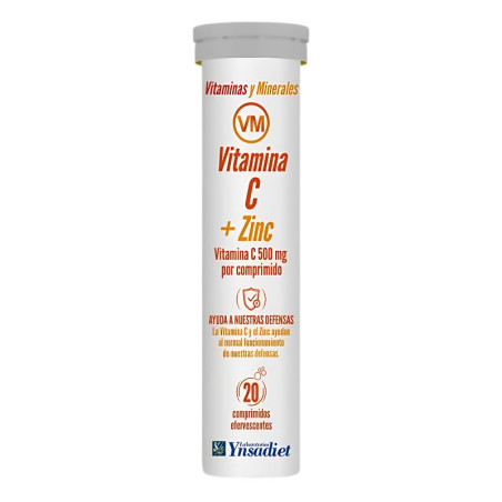 VITAMINA C + ZINC EFERVESCENTE 20 TABLETAS YNSADIET