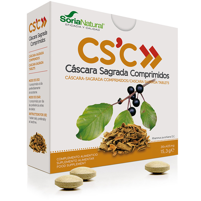 CASCARA SAGRADA 36 COMPRIMIDOS SORIA NATURAL