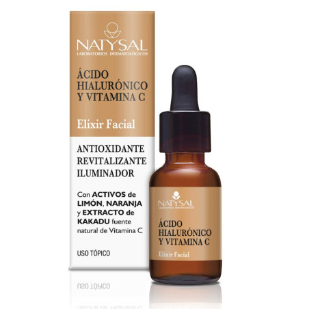 ELIXIR FACIAL ACIDO HIALURONICO Y VITAMINA C 15Ml. NATYSAL