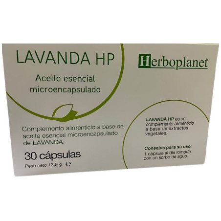 LAVANDA HP 10,65 g, 30 capsulas de A. E. Microencapsulados HERBOPLANET