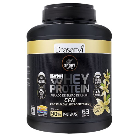 WHEY PROTEIN AISLADO VAINILLA 1,6KG DRASANVI SPORT LIVE