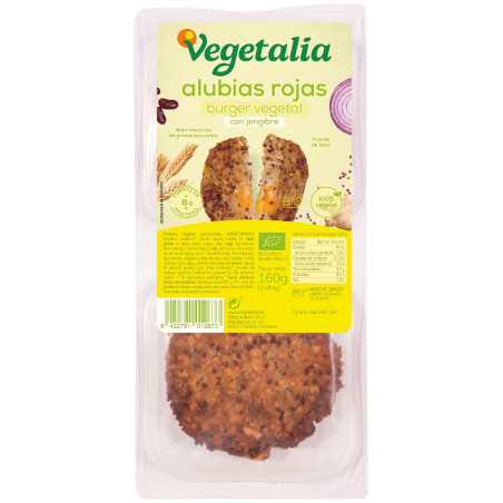 VEGEBURGUER ALUBIAS ROJAS Y JENGIBRE BIO 160GR VEGETALIA