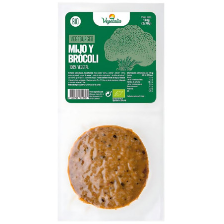 VEGEBURGUER MIJO Y BRÓCOLI BIO 140GR VEGETALIA