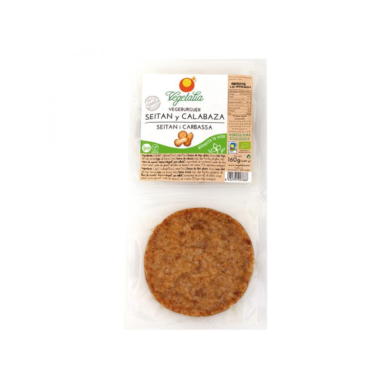 VEGEBURGUER SEITAN Y CALABAZA BIO 160GR VEGETALIA