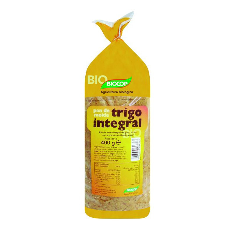 PAN MOLDE DE TRIGO INTEGRAL 400Gr. BIOCOP