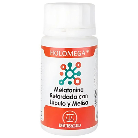 HOLOMEGA MELATONINA RETARDADA LÚPULO Y MELISA 50 CÁPS EQUISALUD