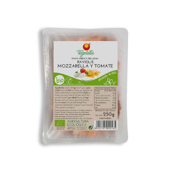 RAVIOLIS MOZZARELLA SIN LACTOSA Y TOMATES BIO 250Gr. VEGETALIA