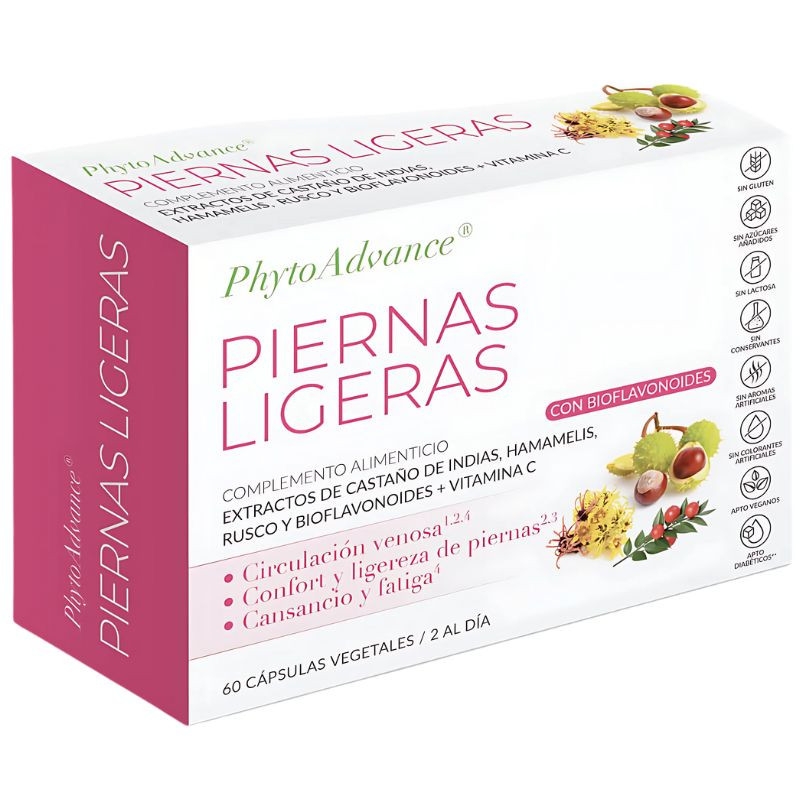 PIERNAS LIGERAS 60 CÁPSULAS VEGETALES PHYTOADVANCE