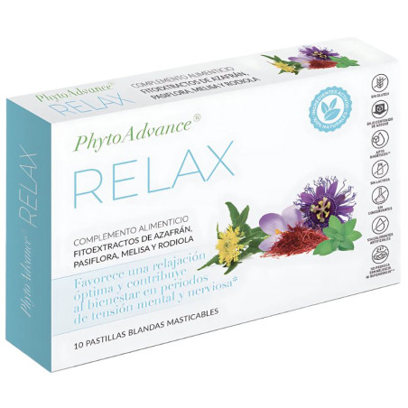 RELAX 10 PASTILLAS BLANDAS MASTICABLES PHYTOADVANCE