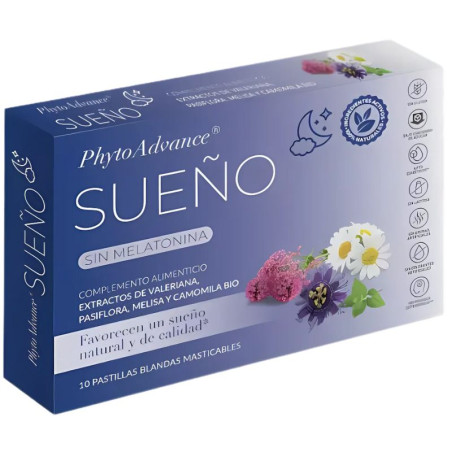 SUEÑO 10 PASTILLAS BLANDAS MASTICABLES PHYTOADVANCE