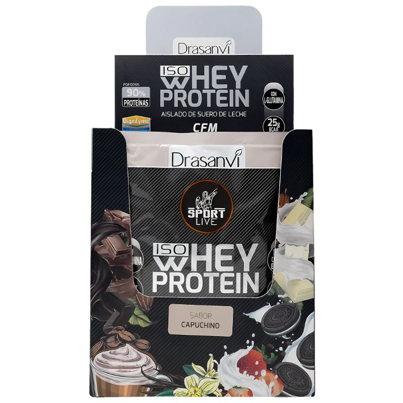 MONODOSIS WHEY PROTEIN AISLADO CAPUCHINO 30G DRASANVI SPORT LIVE