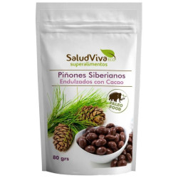 PIÑONES SIBERIANOS BAÑADOS CON CACAO ECO 80G SALUD VIVA