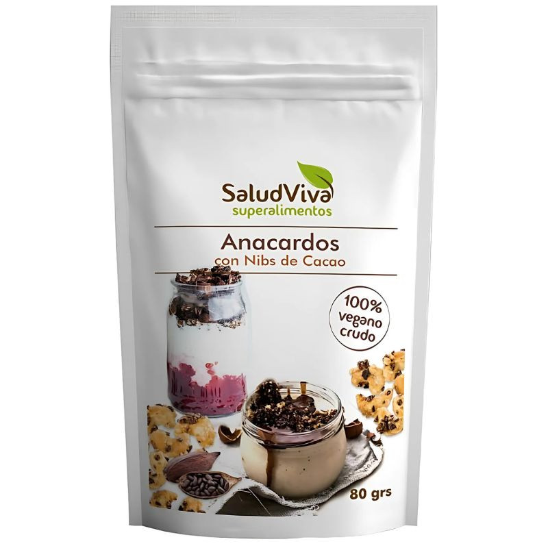 ANACARDOS CON NIBS DE CACAO ECO 80G SALUD VIVA