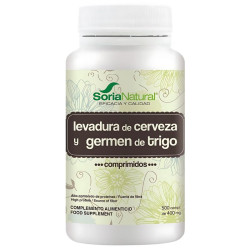 LEVADURA DE CERVEZA Y GERMEN DE TRIGO 500 COMPRIMIDOS SORIA NATURAL ALIMENTACION