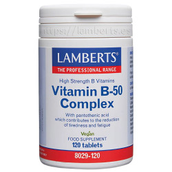 COMPLEJO DE VITAMINAS B-50 120 COMPRIMIDOS LAMBERTS