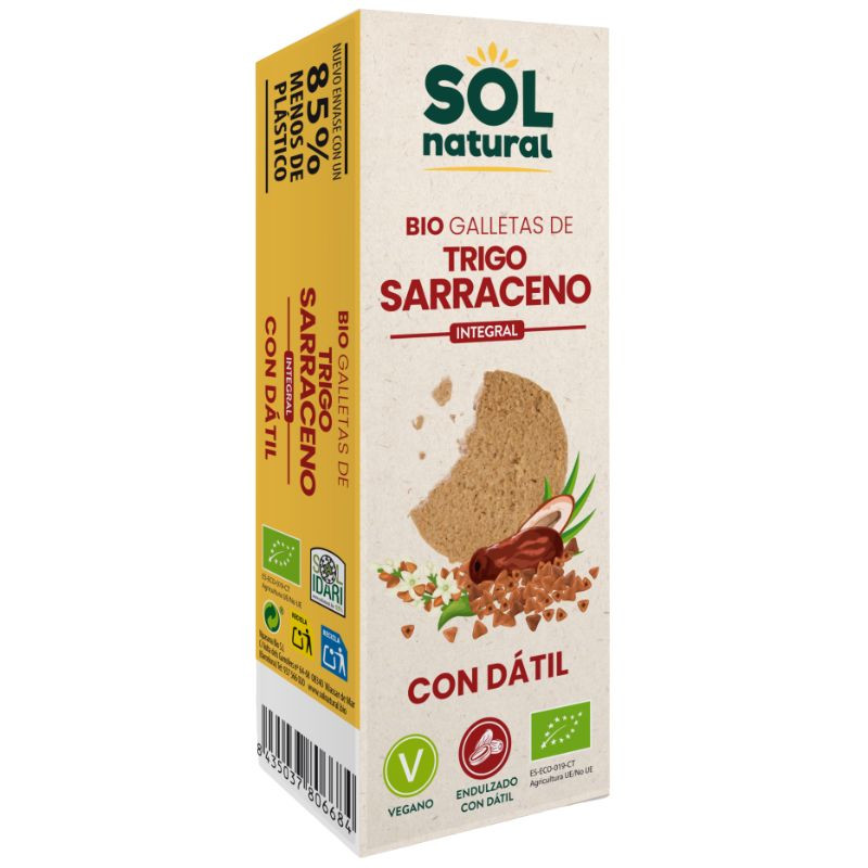 GALLETAS DE TRIGO SARRACENO CON DÁTIL BIO 170G SOL NATURAL