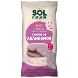 TORTAS DE ARROZ Y YOGUR CON ARÁNDANOS BIO 100G SOL NATURAL