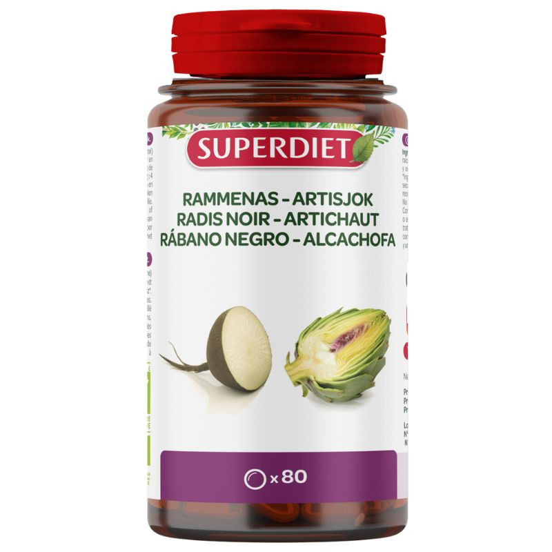 RÁBANO NEGRO Y ALCACHOFA BIO 80 COMPRIMIDOS SUPERDIET