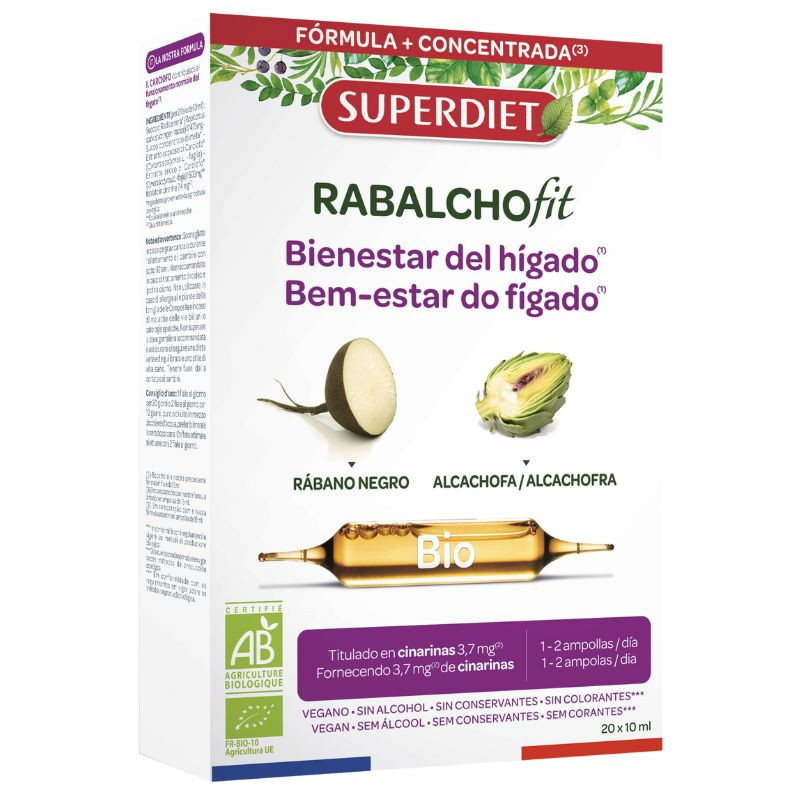RABALCHOFIT BIO (RÁBANO NEGRO Y ALCACHOFA) 20 AMPOLLAS SUPERDIET