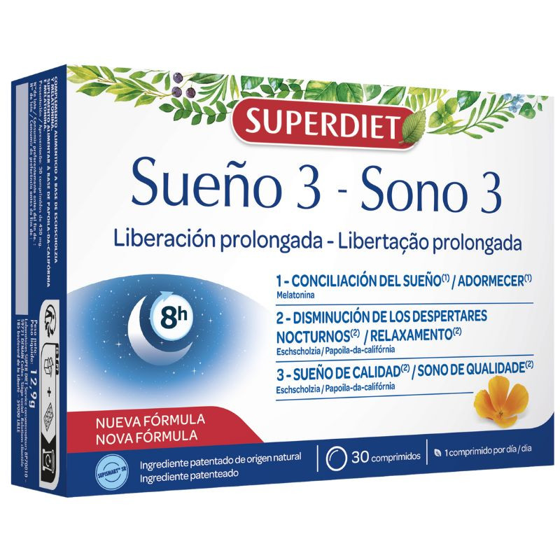SUEÑO 3 LIBERACIÓN PROLONGADA 30 COMPRIMIDOS SUPERDIET