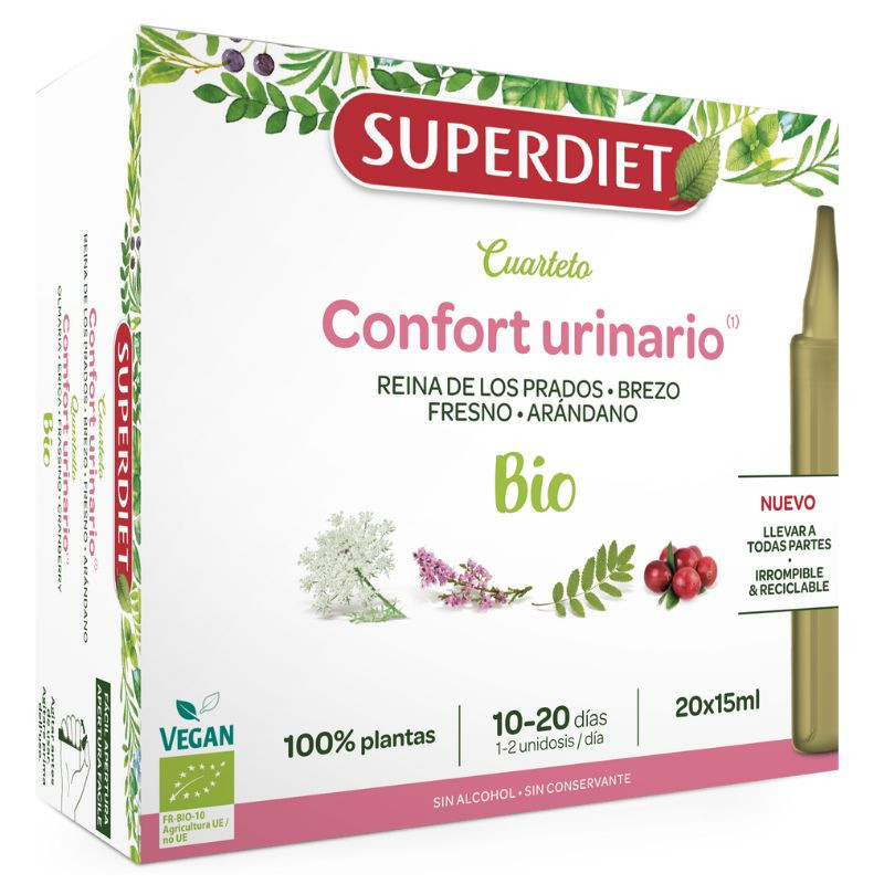 CUARTETO CONFORT URINARIO BIO 20 AMPOLLAS SUPERDIET