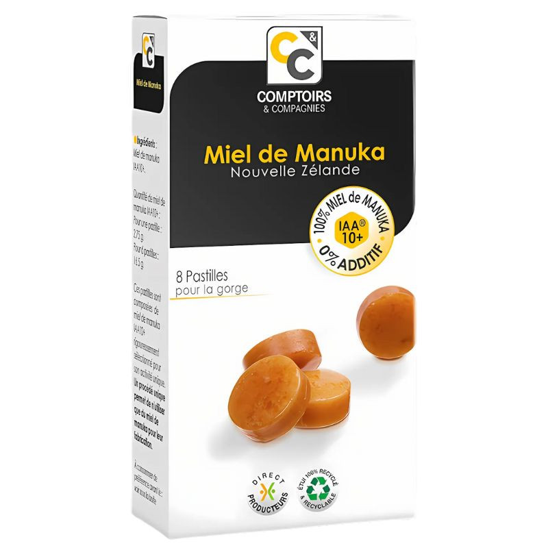 PASTILLAS 100% MIEL DE MANUKA IAA10+ COMPTOIRS & COMPAGNIES