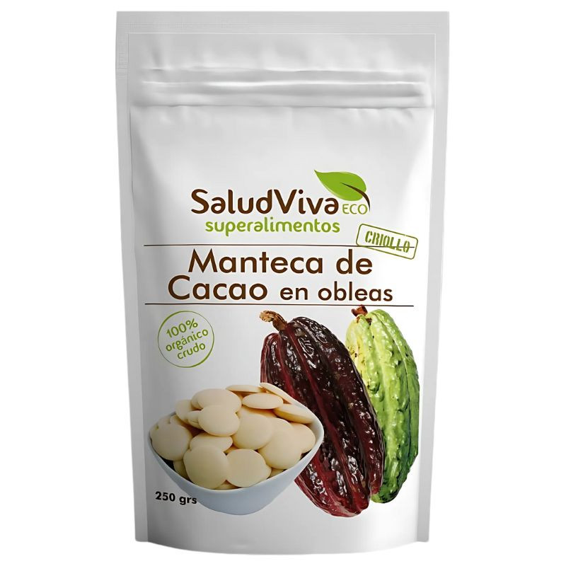 MANTECA DE CACAO EN OBLEAS ECO 250G SALUD VIVA
