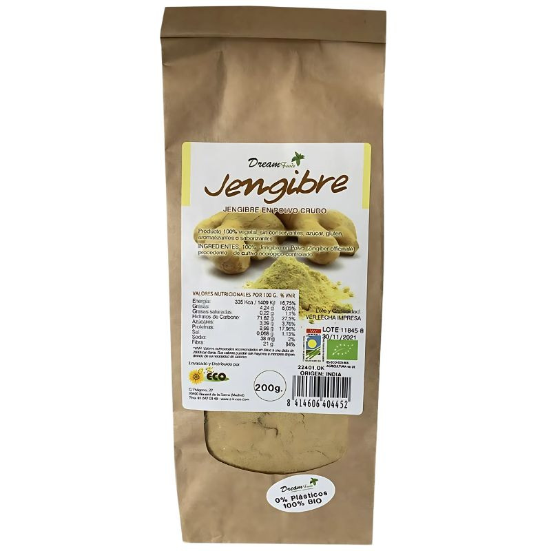 JENGIBRE EN POLVO BIO 200Gr DREAMFOODS