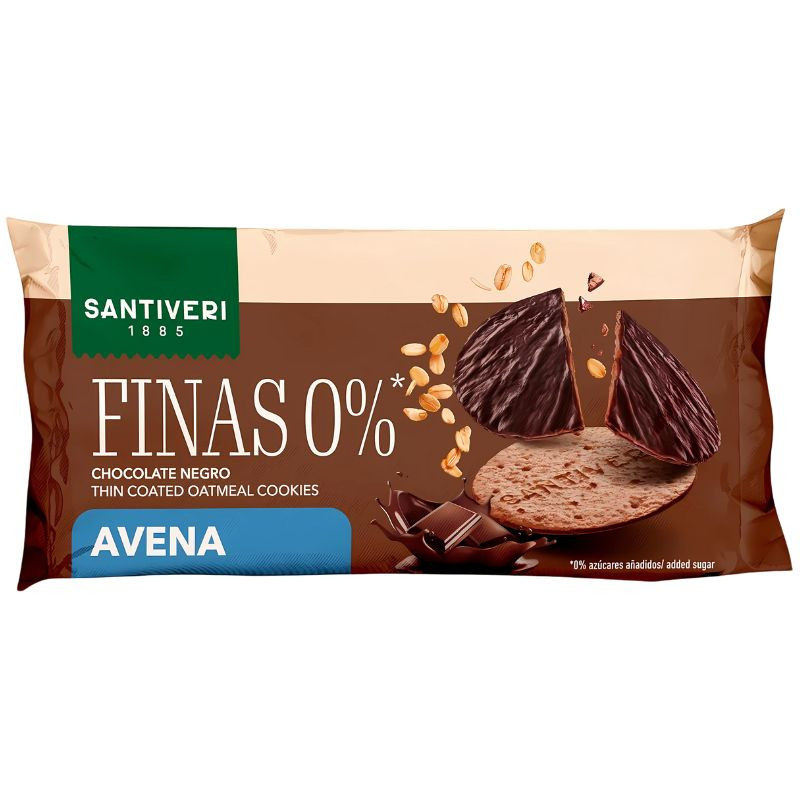 GALLETA FINA 0% AVENA CHOCOLATE NEGRO 90G SANTIVERI